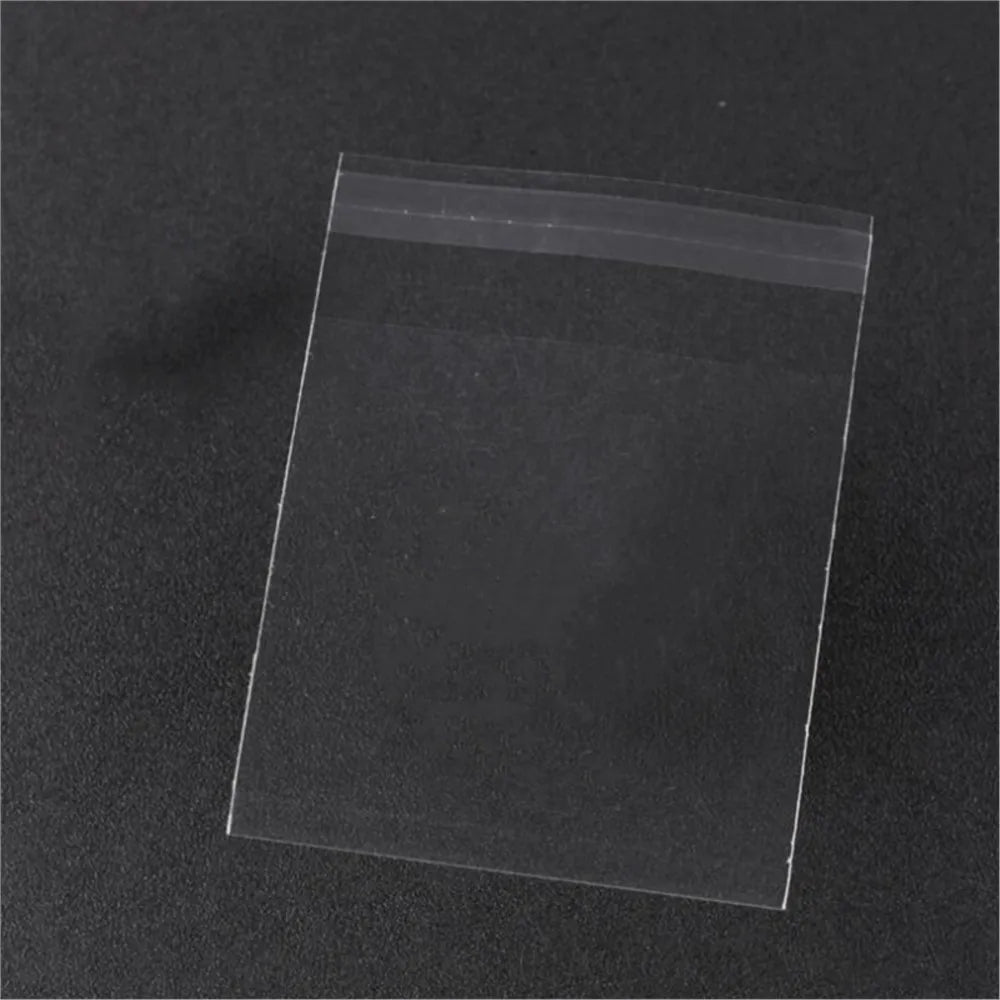 Matte Transparent Cellophane Bags – Self Sealing Pouches for Cookies and Jewelry