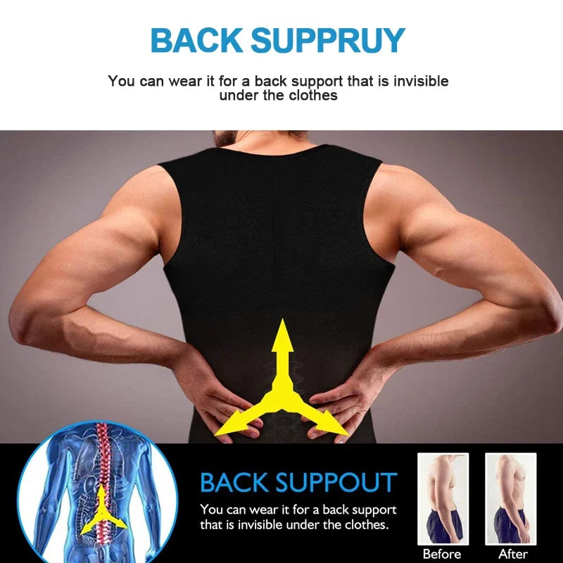 Neoprene Sauna Sweat Vest – Slimming Waist Trainer for Gym Fitness