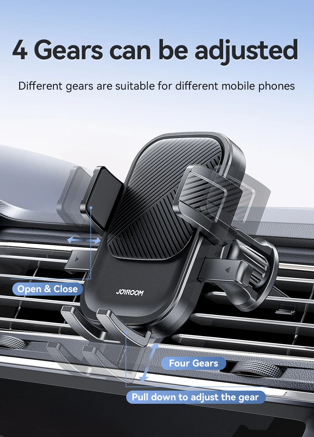 Universal Car Phone Mount – 360° Rotating Air Vent Holder for Smartphone