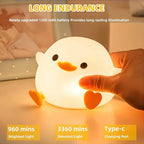 Silicone Duck Night Light – Rechargeable LED Bedside Lamp for Nursery