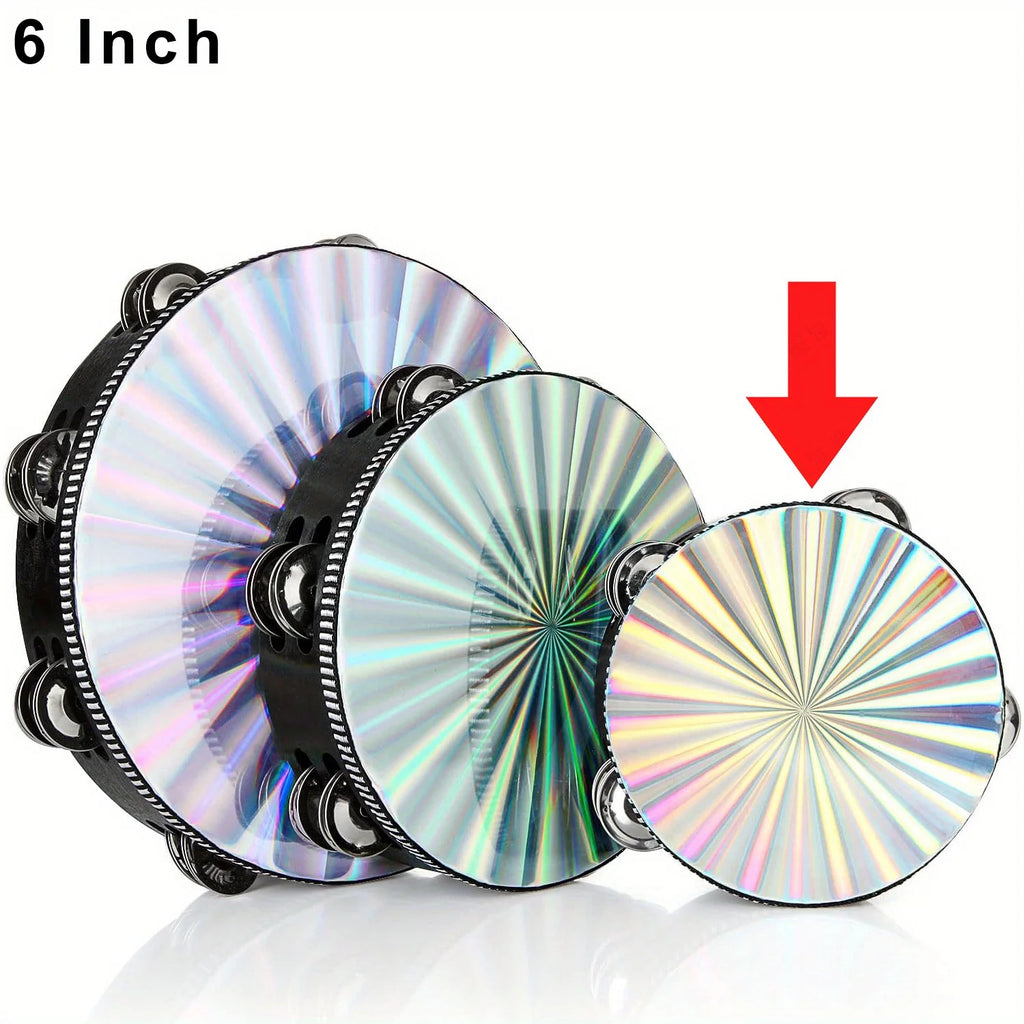 Double Row Radiant Tambourine – Handheld Rhythm Percussion for Music Education