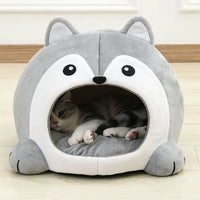 Plush Cat Bed Cave – Soft Pet Lounger for Small Dogs and Kittens