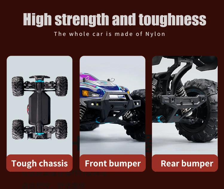 4WD Off-Road RC Monster Truck – 50km/h Remote Control for Adults and Kids
