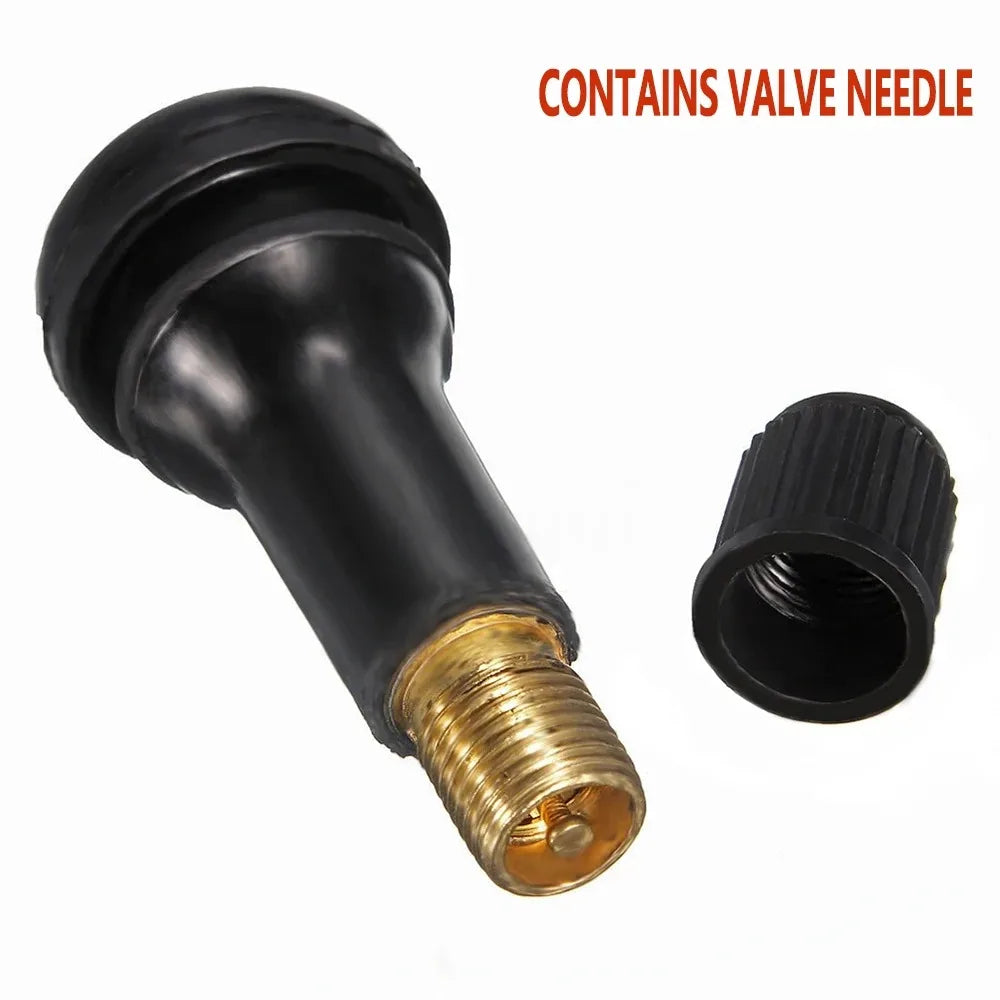 Rubber Tire Valve Stems – Snap-In Replacement Parts for Automotive Repairs