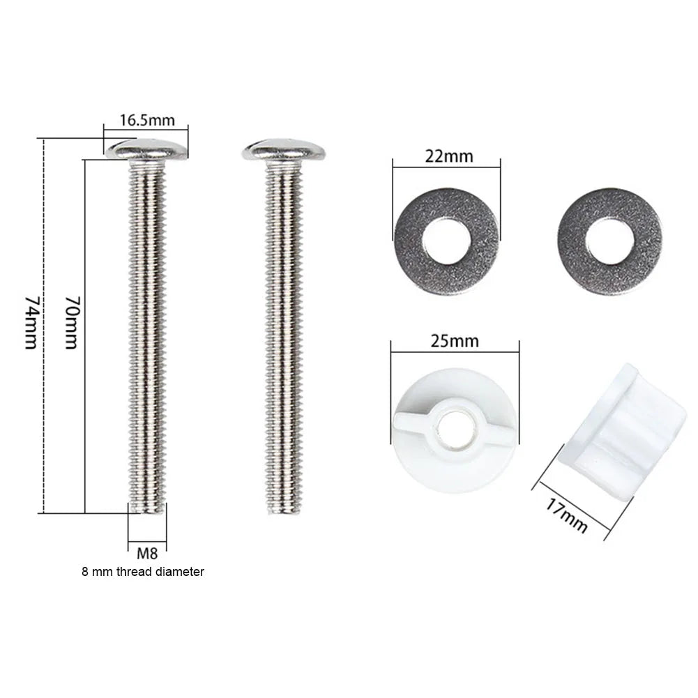 Toilet Seat Fixing Kit – Universal Replacement Screws for Bathroom Repairs