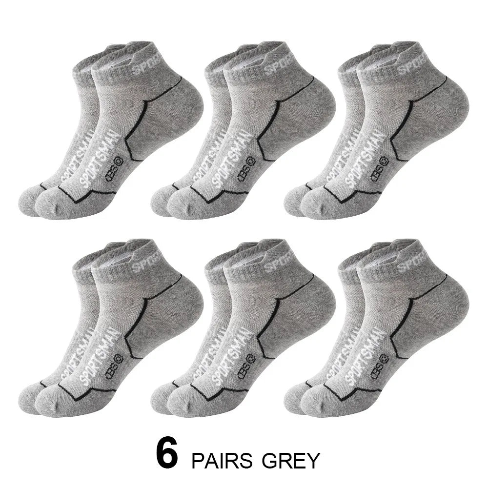 Breathable Ankle Socks – Colorful Invisible Sportswear for Men Running