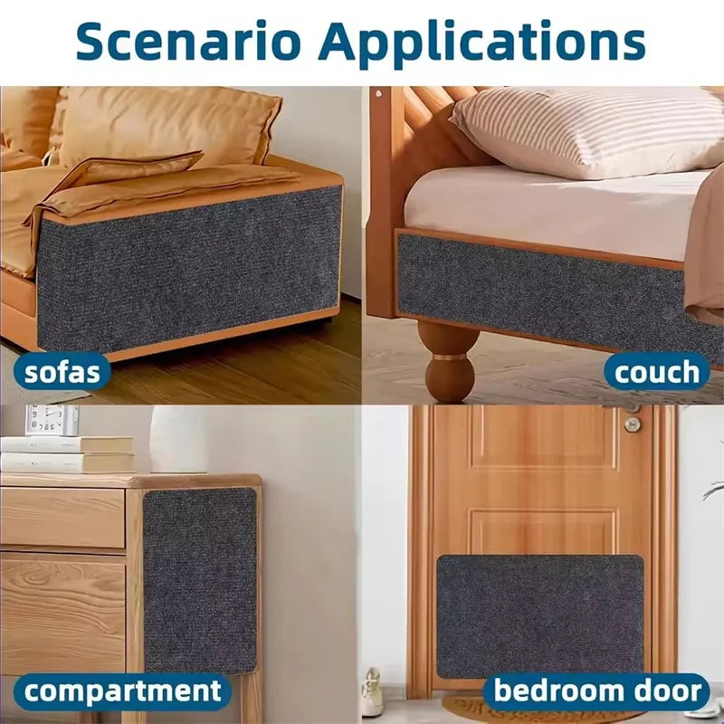 Self-Adhesive Cat Scratch Mat – Trimmable Carpet Protector for Sofa Furniture