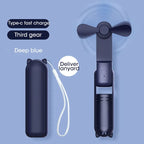 Portable USB Handheld Fan – Rechargeable Collapsible Cooler for Office Home