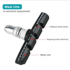 70mm V-Brake Pads – Threaded Linear Pull Shoes for Mountain Biking