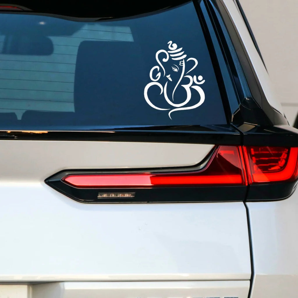 Lord Ganesha Reflective Decal – Waterproof Sticker for Motorcycle Fuel Tank