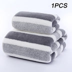 Bamboo Charcoal Coral Velvet Bath Towel – Super Absorbent for Daily Bathroom Use