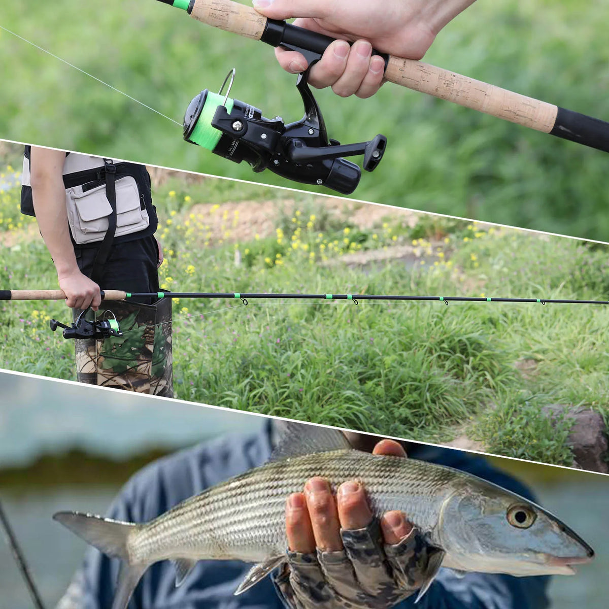 Carbon Fiber Feeder Fishing Rod – 3M Cork Handle Pole for Carp Angling