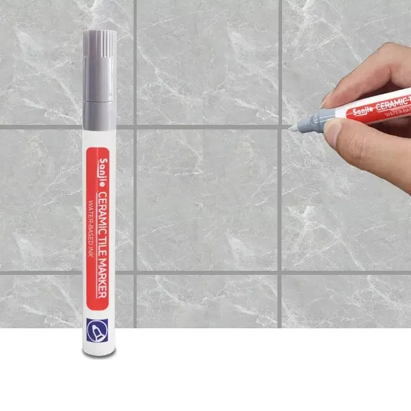 Waterproof Grout Repair Marker – White Tile Seam Paint for Bathroom Restoration