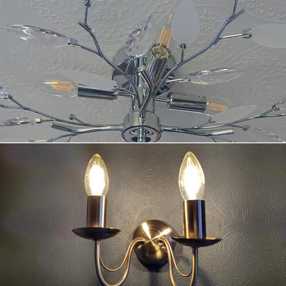 Dimmable Candelabra LED Bulbs – Warm White Lighting for Chandeliers
