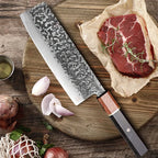 Hand Forged Japanese Chef Knife – Professional Kitchen Cleaver for Meat Cutting