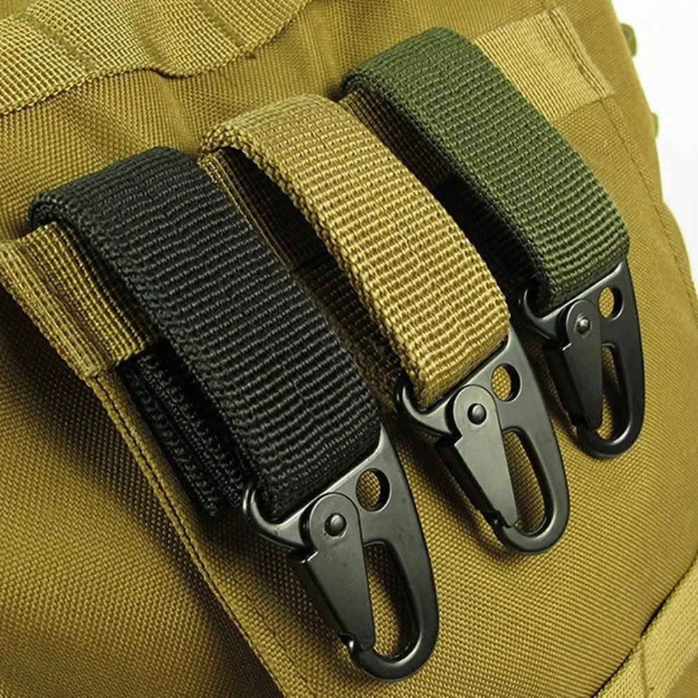Tactical Nylon Webbing Carabiner – Heavy Duty Keychain for Outdoor Camping