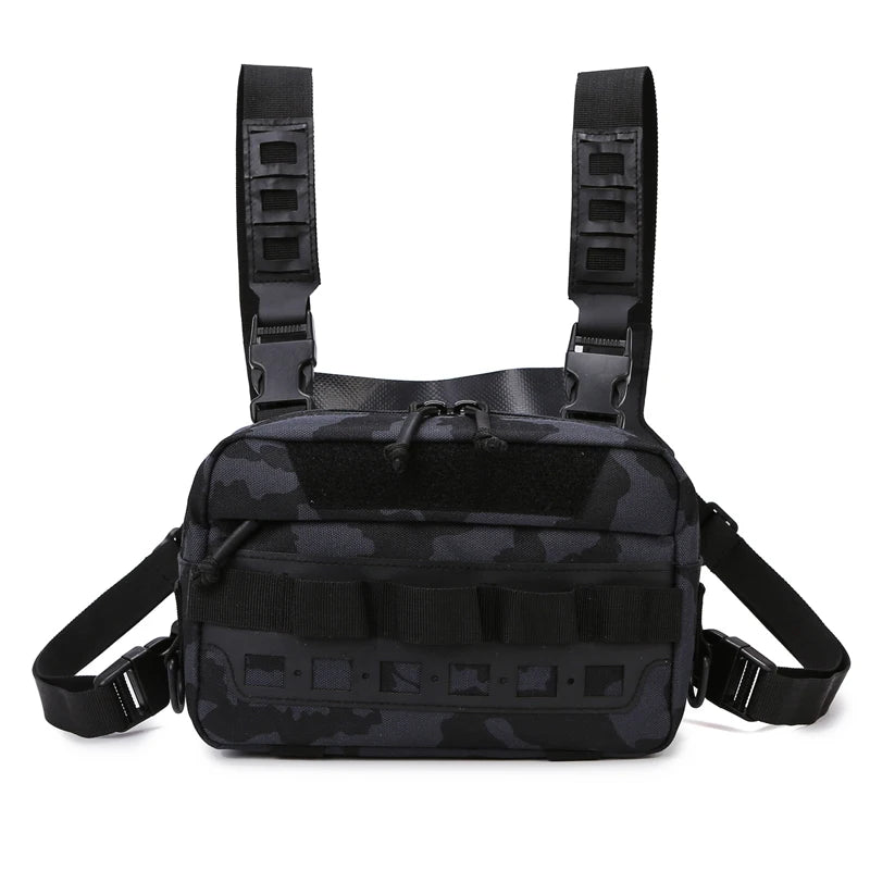 Camo Fishing Tackle Chest Bag – Utility Vest Pack for Outdoor Hunting