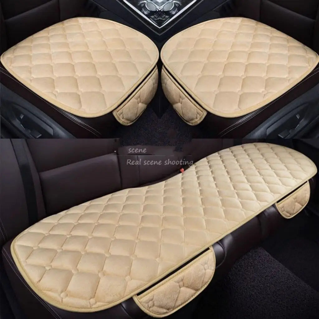 Universal Plush Car Seat Cushion – Winter Warmth for Automotive Interior