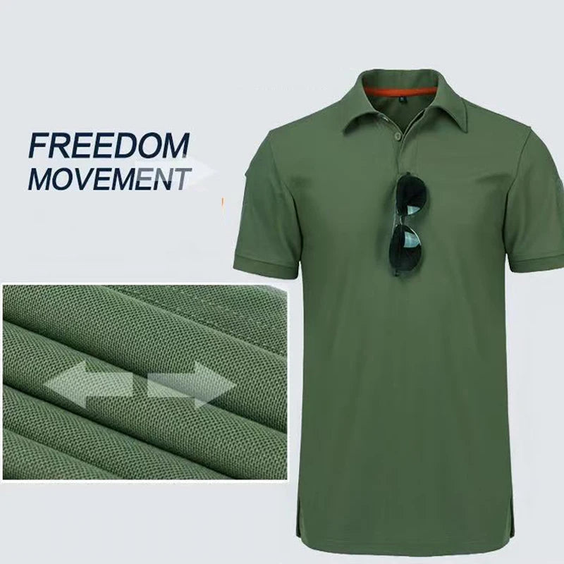 Quick Dry Polo T-Shirt – Breathable Outdoor Shirt for Hiking and Trekking