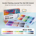 Acrylic Gel Pens – Retractable 0.7mm Tip for Student Painting and Writing