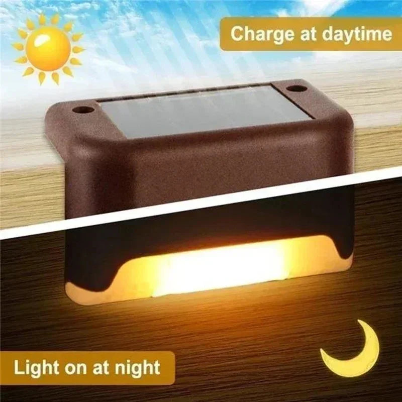 Waterproof Solar LED Deck Lights – Outdoor Step Lamps for Garden Patio Decor