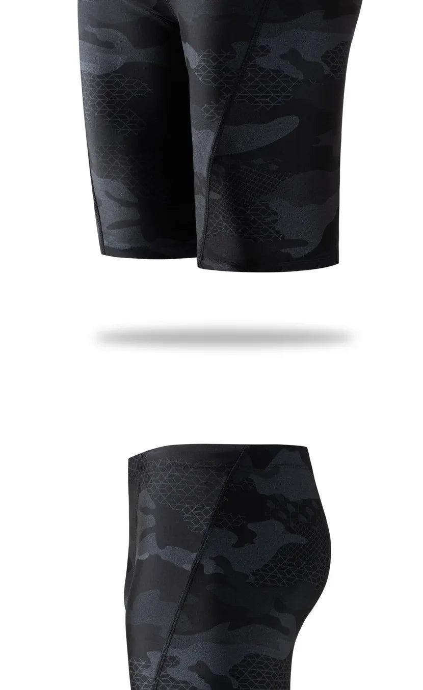 Camouflage Swim Trunks – Breathable Loose-fit Boardshorts for Men