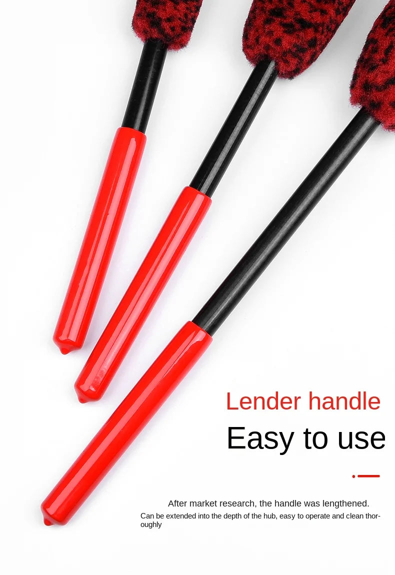 Foldable Car Wheel Brush – Plush Microfiber Hub Cleaning Tool for Detailing