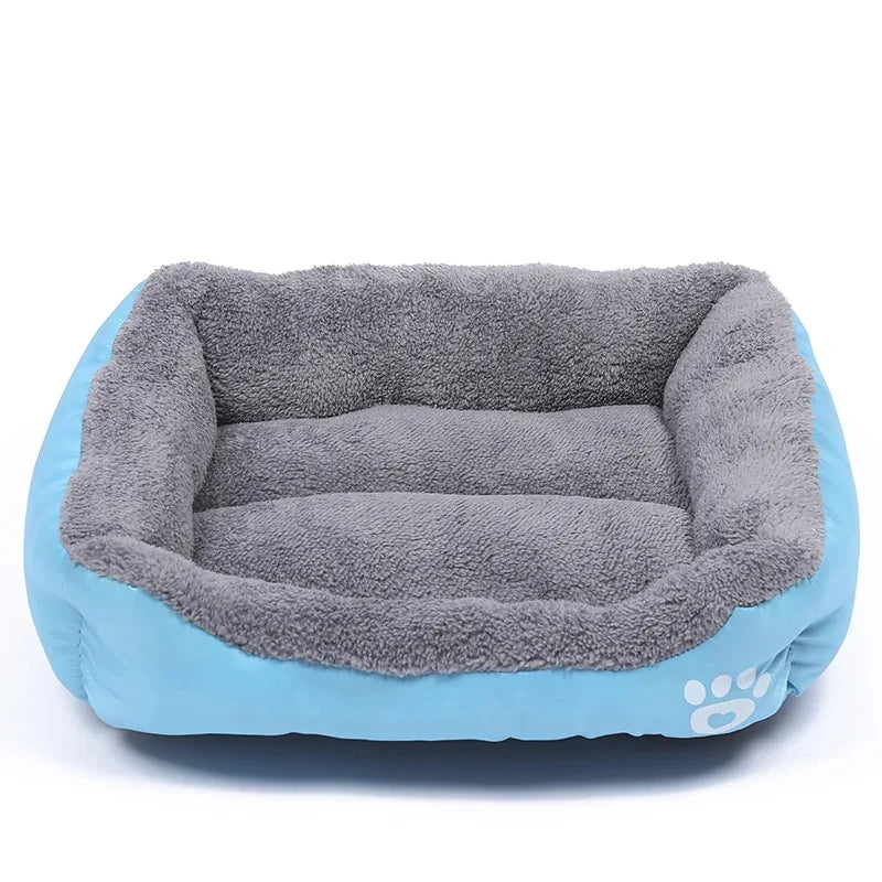 Soft Square Dog Bed – Warm Washable Cushion for Medium to Large Dogs