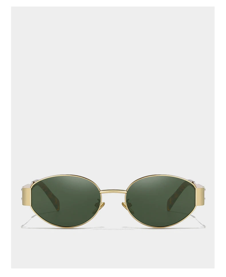 Alloy Oval Sunglasses – UV400 Protective Eyewear for Men and Women