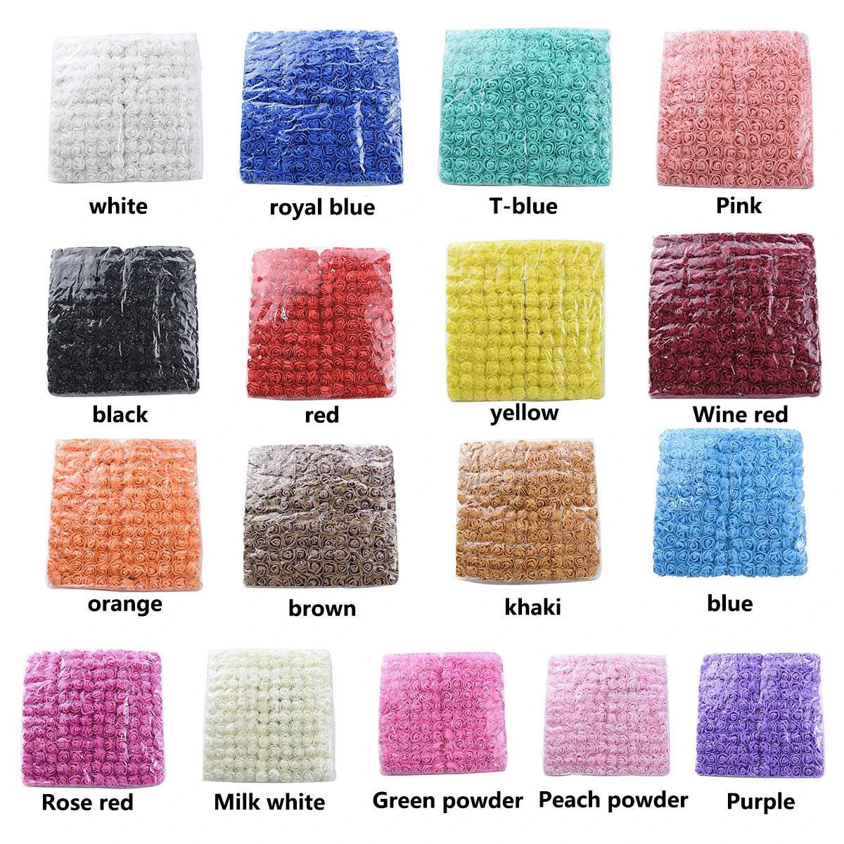 Artificial PE Rose Flowers – UV Resistant Decor for Wedding and DIY Crafts