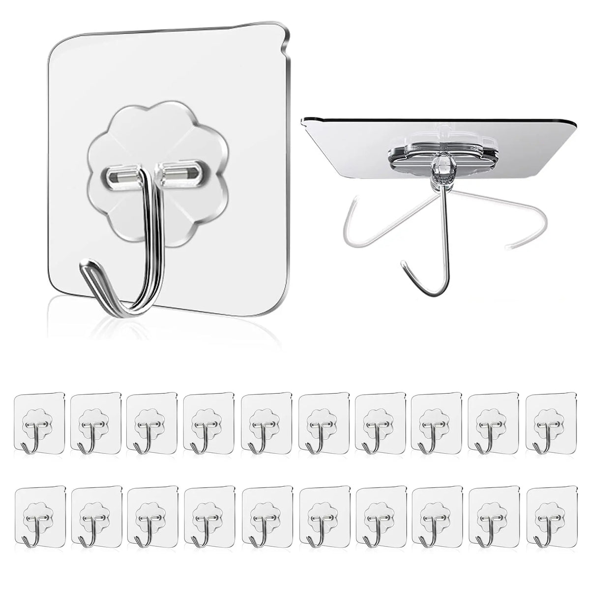 Self-Adhesive Wall Hooks – Waterproof and Oilproof for Kitchen Bathroom
