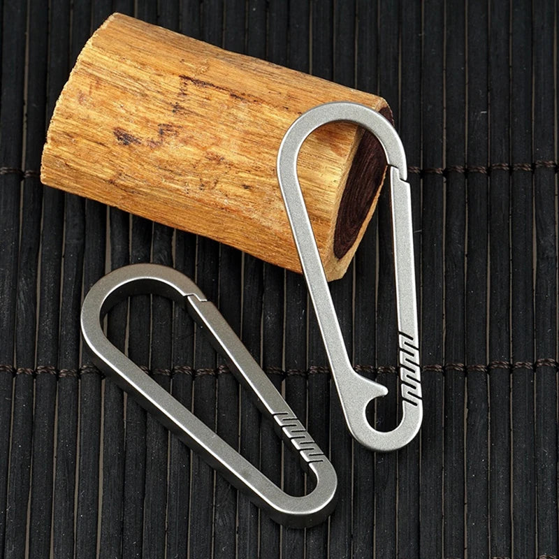 Titanium Alloy Carabiner Keychain – Multifunctional Tool for EDC Gear