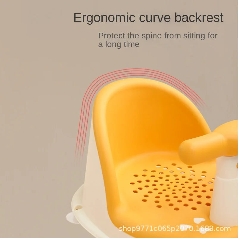 Portable Baby Shower Seat – Non-Slip Support Stand for Newborn Bathing