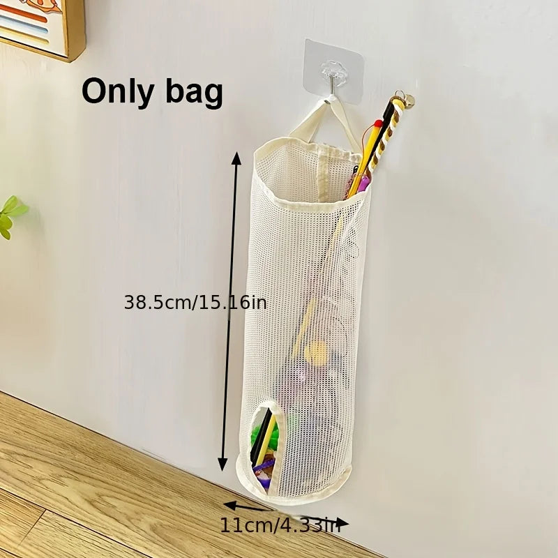 Mesh Storage Bag – Wall Hanging Organizer for Pet Cat Toys and Accessories