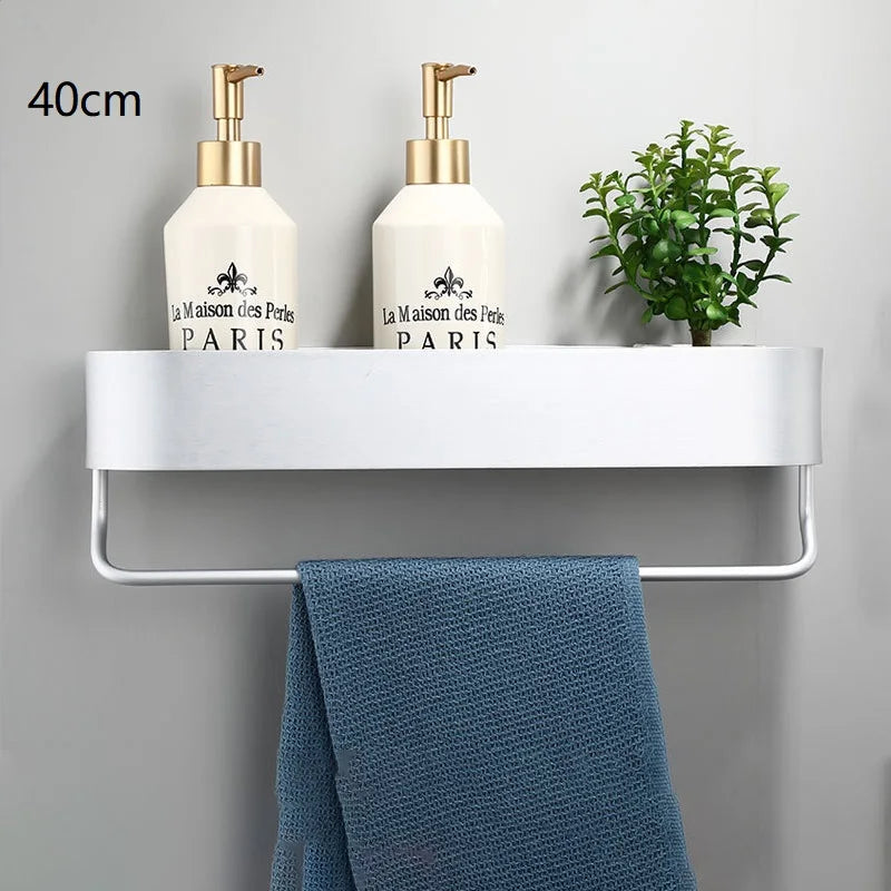 Bathroom Wall Mounted Shelf – No Drill Storage Rack for Shower Organization