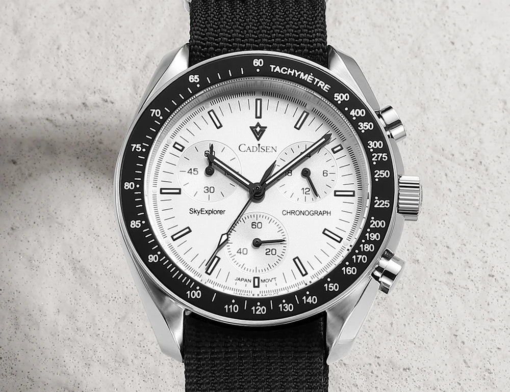 Cadisen Quartz Chronograph Watch – Sapphire Crystal for Men Business Formal