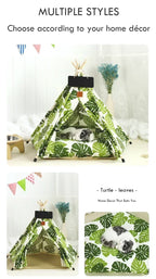 Portable Pet Teepee – Washable Indoor House for Cats and Small Dogs