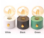 Retro LED Battery Powered Bulb Lamp – Portable Desktop Light for Bedroom Decor