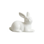 Ceramic Rabbit Figurine – White Porcelain Bunny Decor for Home Office