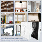 WiFi Smart Glass Curtain Switch – Touch Control for Roller Blind Automation
