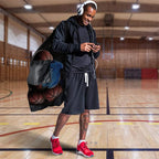 Extra Large Mesh Sports Ball Bag – Zipper Pocket Carrier for Gym and Training