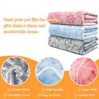 Ultra-Soft Paw Print Dog Blanket – Cozy Fleece Mat for Pets