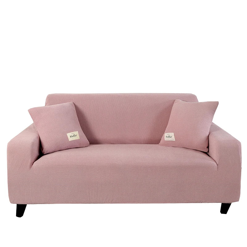 Jacquard Stretch Sofa Cover – Elastic Slipcover for L Shape and Standard Couches