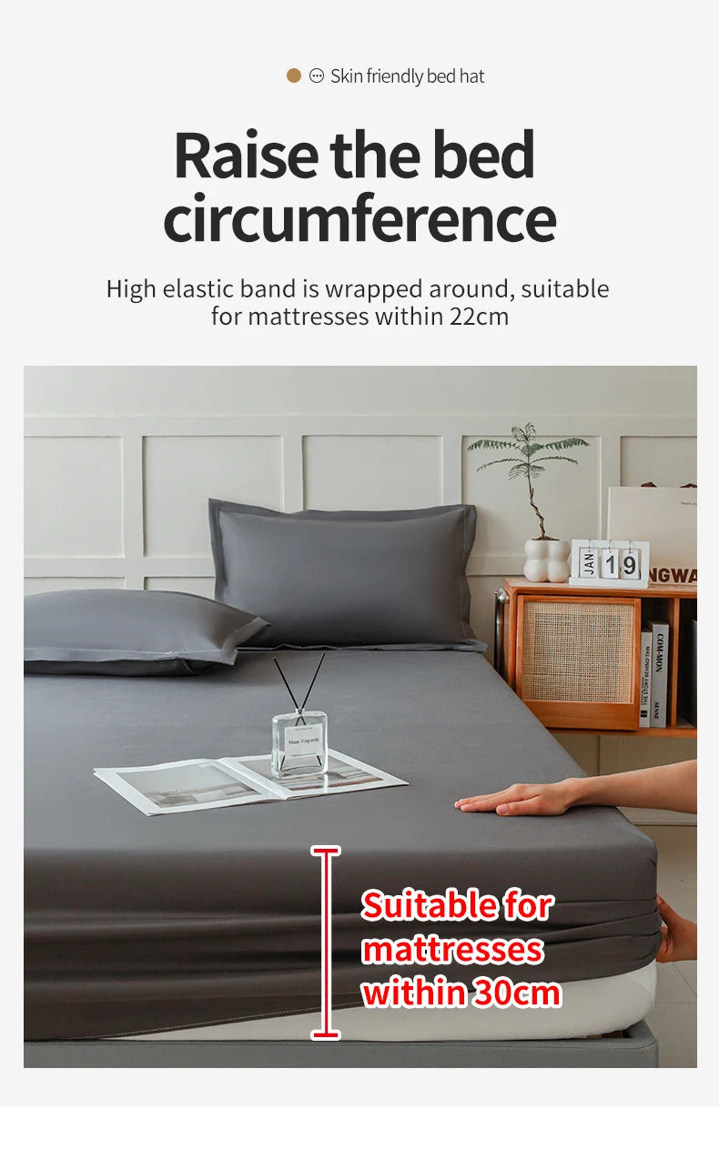 Waterproof Fitted Mattress Protector – Elastic Bed Cover for Home Bedding