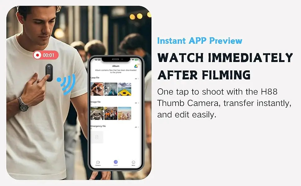4K Mini Vlog Camera – Portable Wireless Action Cam for Travel Photography