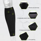 Honeycomb Soccer Shin Guards – Compression Calf Sleeves for Kids and Adults