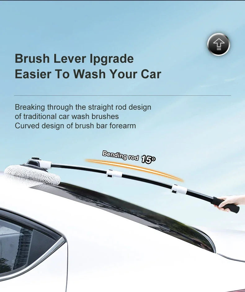 Telescoping Car Wash Brush – Soft Chenille Mop for Auto Detailing