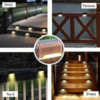 Waterproof Solar LED Deck Lights – Outdoor Step Lamps for Garden Patio Decor
