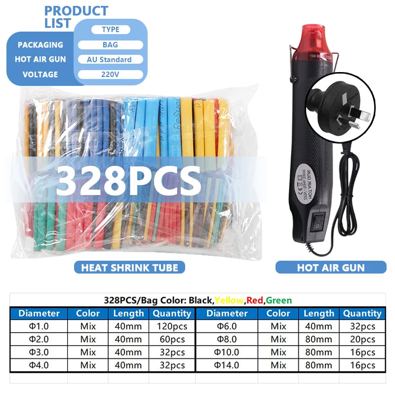 Heat Shrink Tubing Kit – Waterproof Electric Wire Insulation for Cable Repair