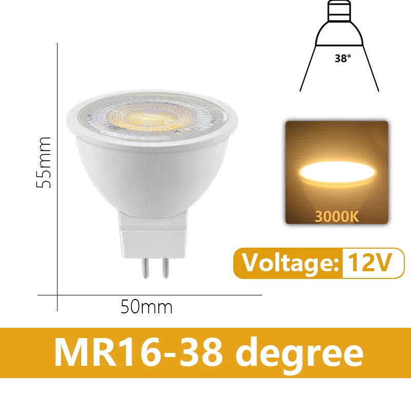 MR16 LED Spotlight Bulbs – Low Voltage GU5.3 Lighting for Home Kitchen